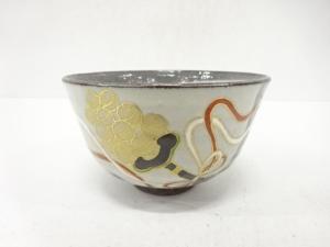 光伸造　金彩色絵　鈴　茶碗